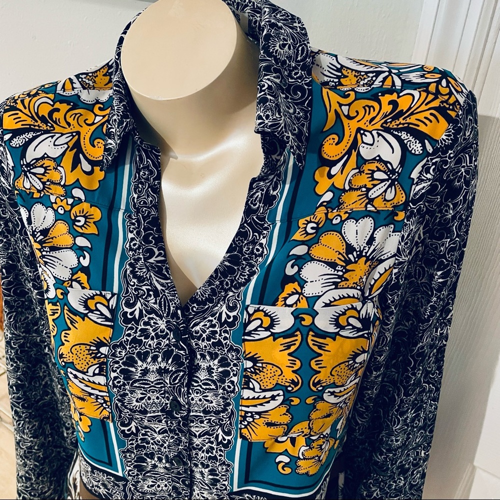 Express Multicolor Button Down Shirt - image 3